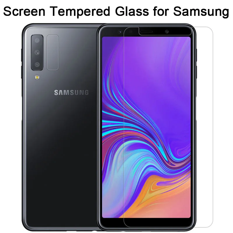 Защитное стекло закаленное 9H для Samsung A7 2018/A750/A6/A8 Plus/A51/A71/A31/A21S/A50/A70/A30 | Мобильные