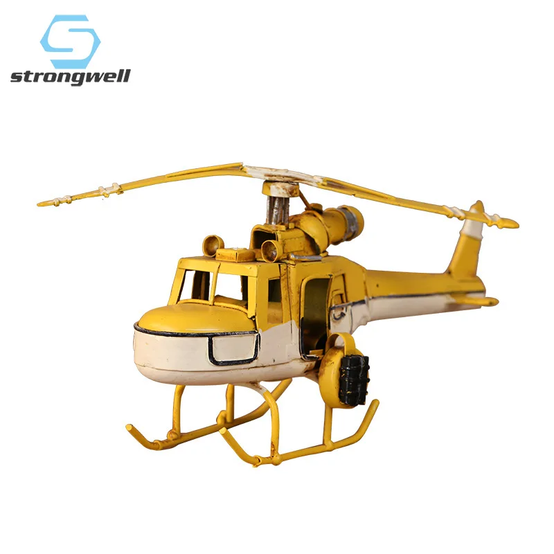 Strongwell Ретро модель вертолета аксессуары для украшения дома винтажный самолет