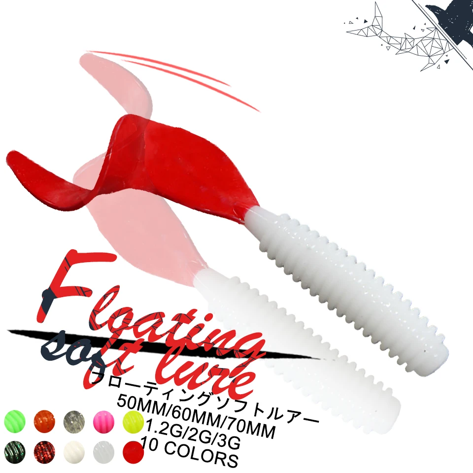 

10 шт./лот 50 мм/60 мм/70 мм бионическая поддельная мягкая рыболовная приманка, силиконовая плавающая приманка, воблер, искусственные рыболовные...