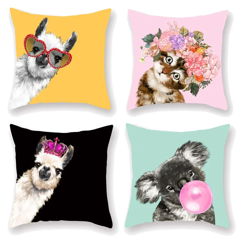 Мультяшные животные Единорог декоративные пледы подушки Чехол для домашний