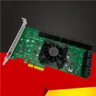 Карта PCIe SATA для майнинга Чиа, 20 портов, 6 Гбитс, адаптер SATA PCI-E, поддержка порта 10 SATA 3,0, устройство, Реверсивный конвертер для настольного ПК