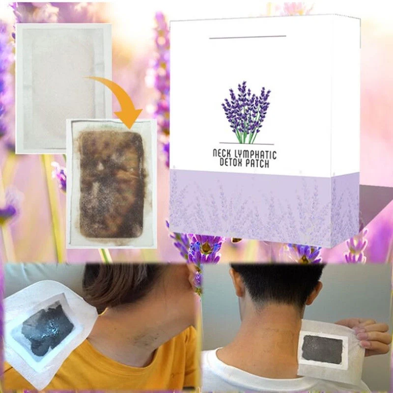 

Good Healthy 10 Pcs Neck Lymphatic Detox Patch Anti-Swelling Herbal Foot Body Relaxation