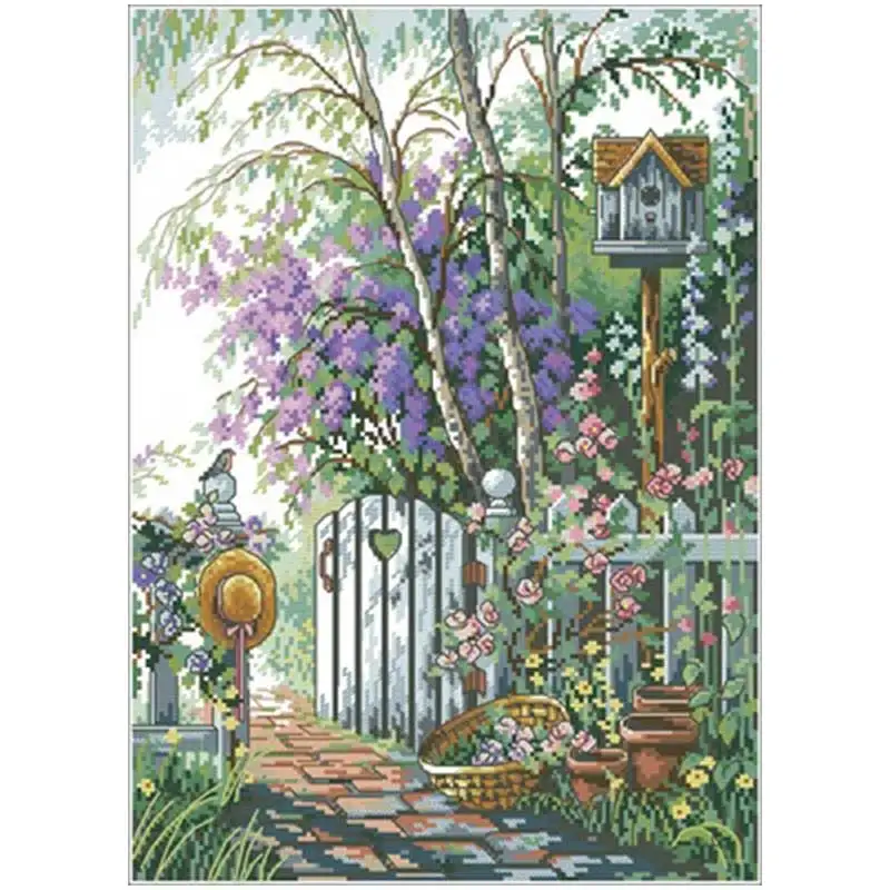 

Шаблоны для садовых дорожек засчитаны 11CT 14CT наборы для вышивки крестиком оптовая продажа Набор для вышивки крестиком