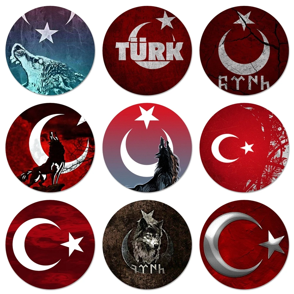 

Значки с турецким флагом Анкары, значки, значки, металлические значки для украшения одежды и рюкзака