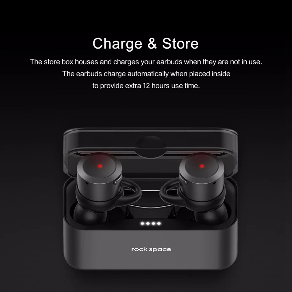 ROCK TWS беспроводные наушники Bluetooth 4,1 спортивные наушники для iPhone Xiaomi стерео звуковые наушники с микрофоном зарядная коробка