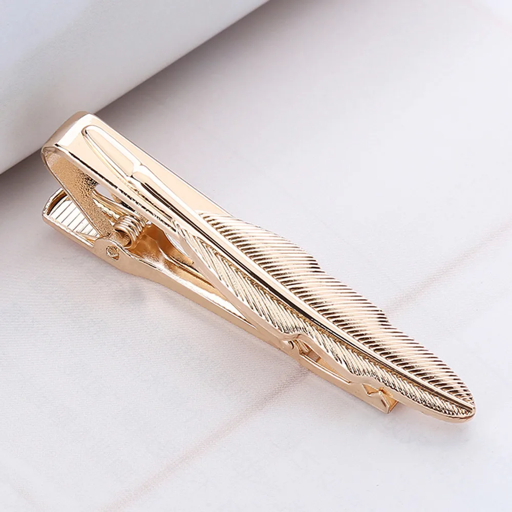 Новый простой модный стильный мужской зажим для галстука металлический