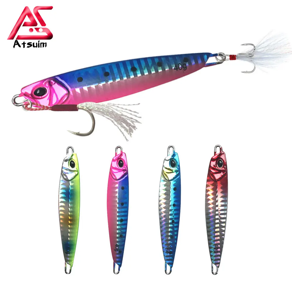 Как бросок с берега Jig Slow Metal Jigging Тонущая приманка 20g30g35g50g80g для морской воды