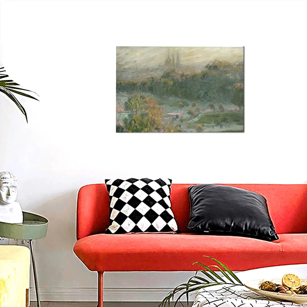

Monet Painting Living Room Fashion Decoration Pictures Retro Wood Room Decor