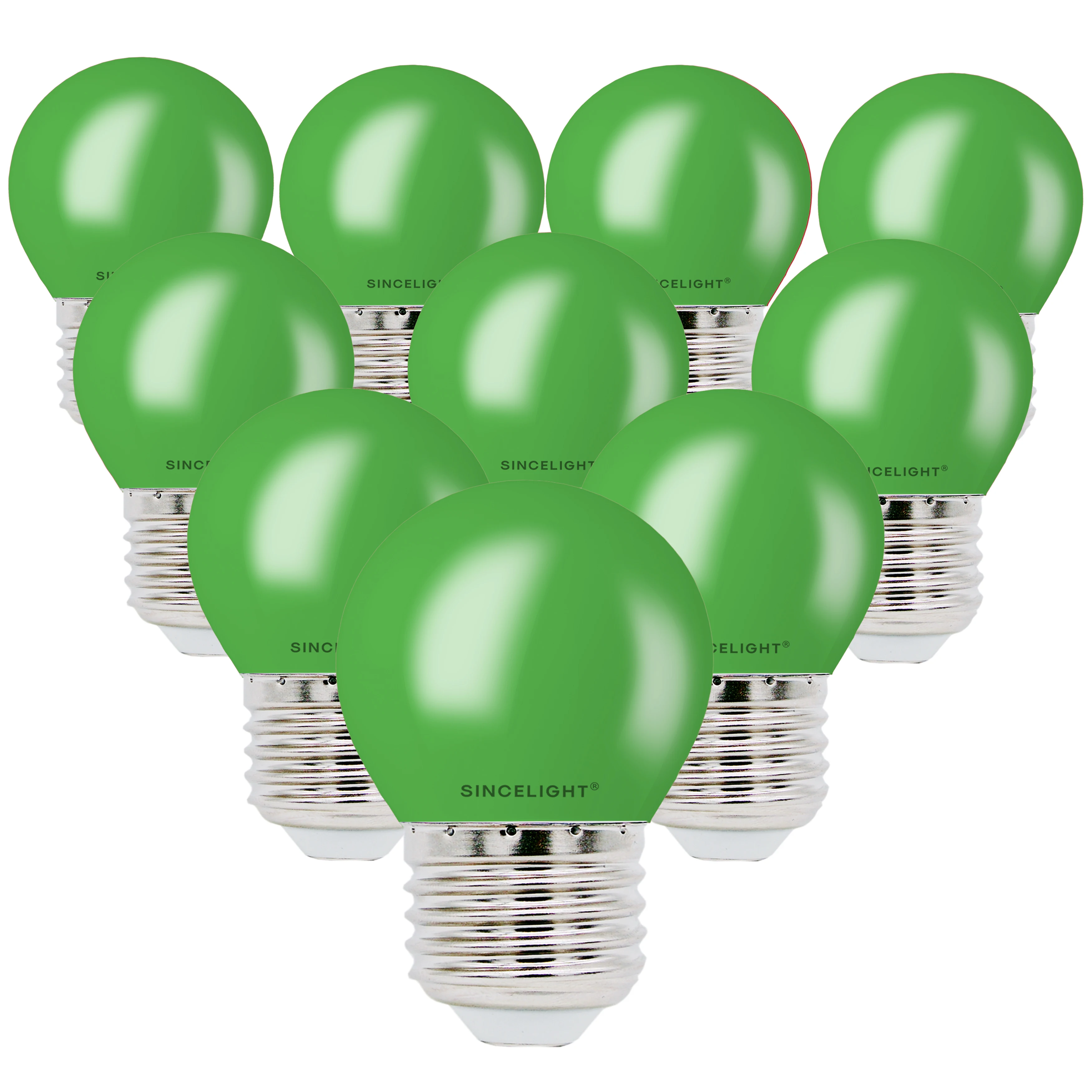 10pcs Green LED Bulb E27 B22 1W 120V 240V G45 Color RGB LED Lamp Holiday Christmas Party Decor Global  Light For Home Lighting