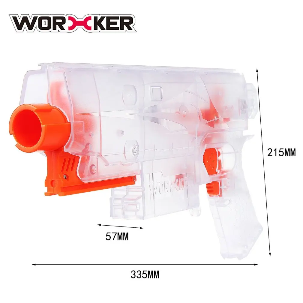 

WORKER Transparent Shell Blaster Body DIY Parts Gun Modification DIY Set Toy Gun Accessories for Swordfish