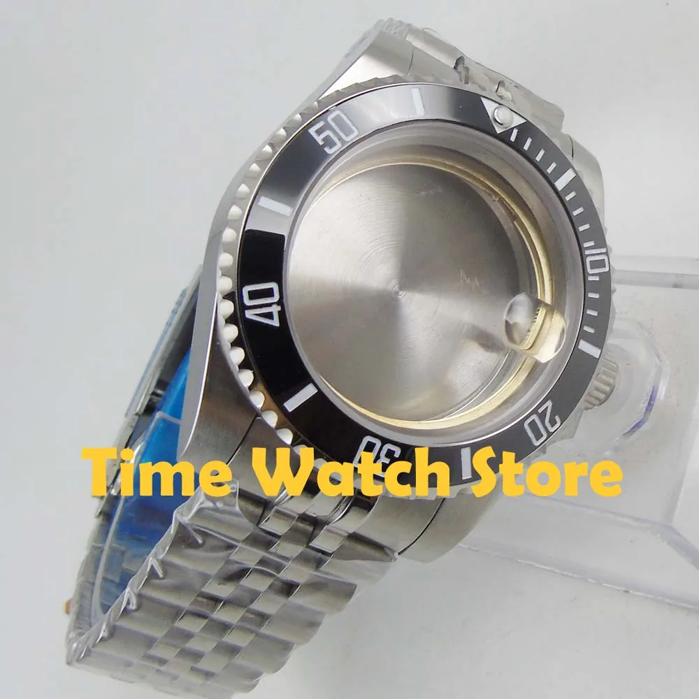 Корпус для часов 40 мм водонепроницаемый юбилейный браслет сапфировое стекло