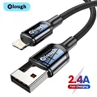 Кабель Elough USB, для iPhone 11, 12, 13 Pro Max, Xs, Xr, 8, 7 Plus, 2,4 А, с функцией быстрой зарядки и передачи данных