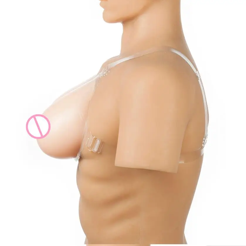 2020 Silicone Breast Forms With Shoulder Straps 2800g Huge Artificial For Drag Queen Transvestite Crossdresser Boobs Enhancer
