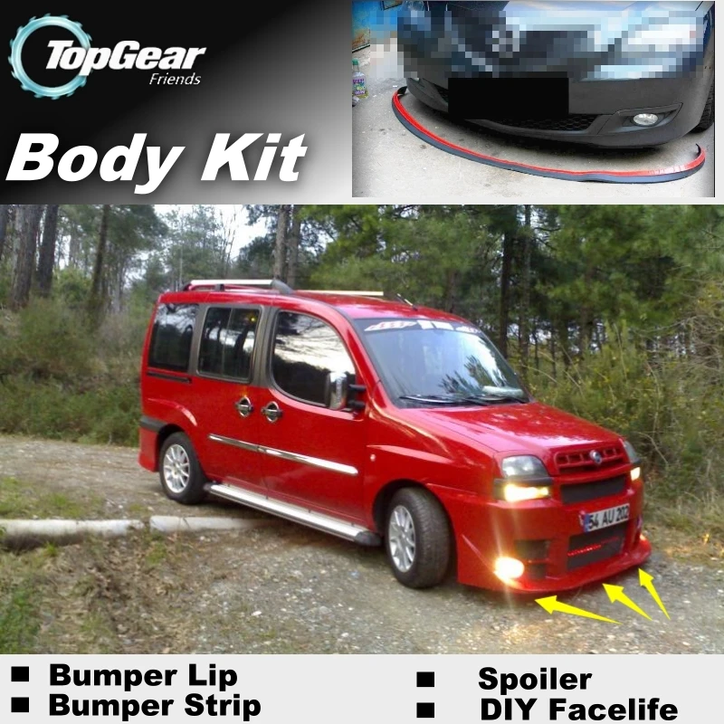 Дефлектор губ бампера для Fiat Fiorino / Qubo 2007 ~ 2020 передняя юбка спойлера тюнинга
