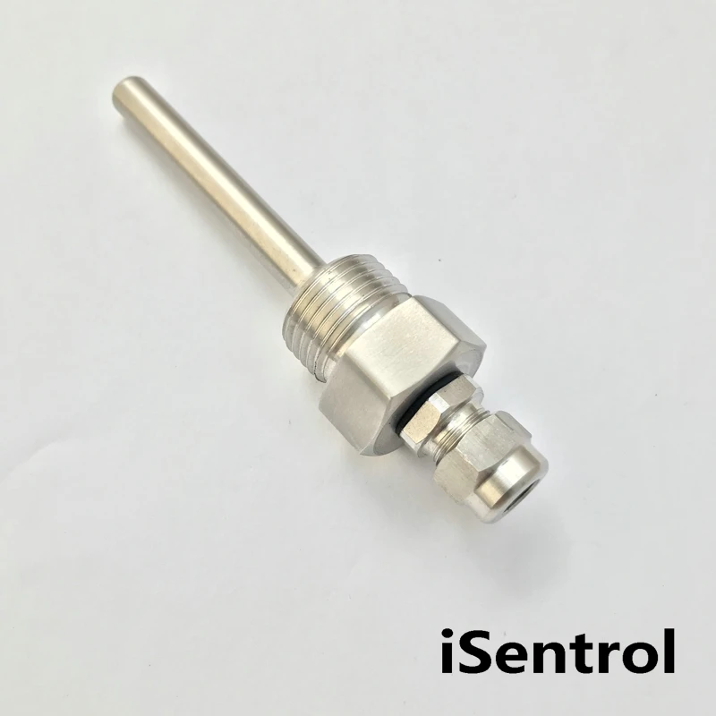 SSP21 060 Thermowell погружной рукав карман из нержавеющей стали 304 BSP 1/2 дюйма для провода