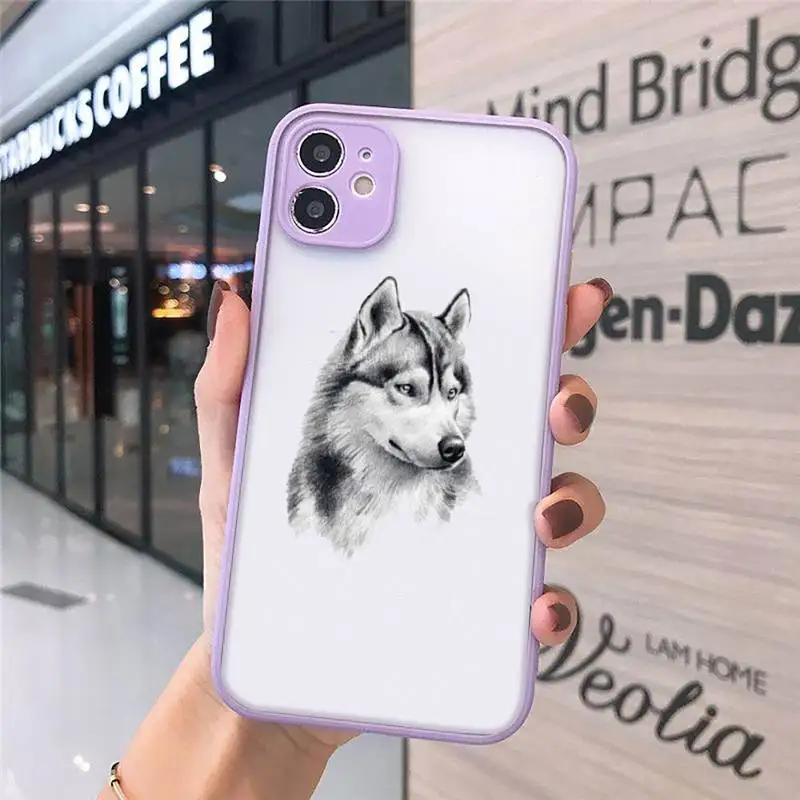 

Wolf cool animal pattern Phone Case matte transparent For iphone 7 8 11 12 plus mini x xs xr pro max cover shell coque funda