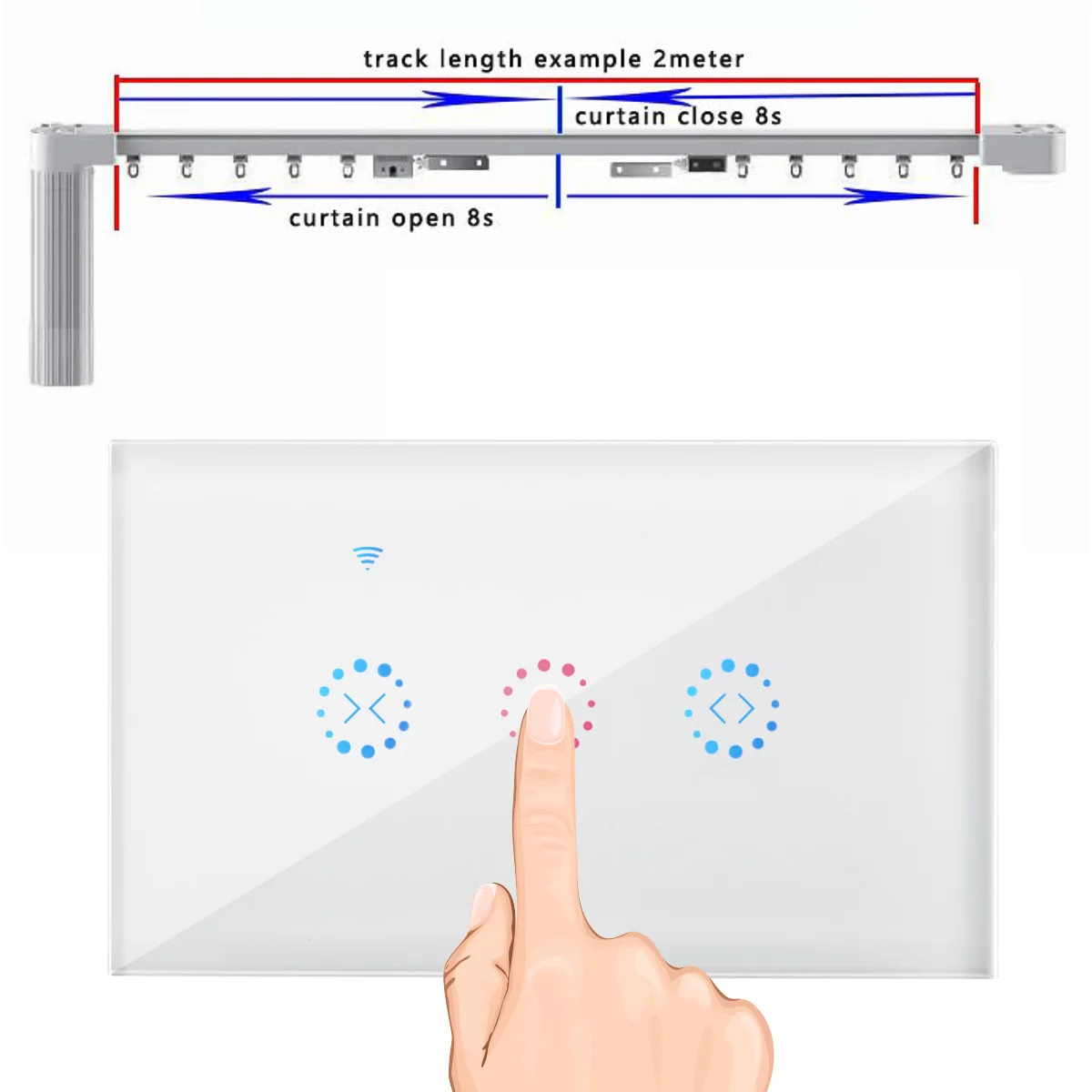 Wi Fi электрические сенсорные жалюзи для умного дома переключатель штор