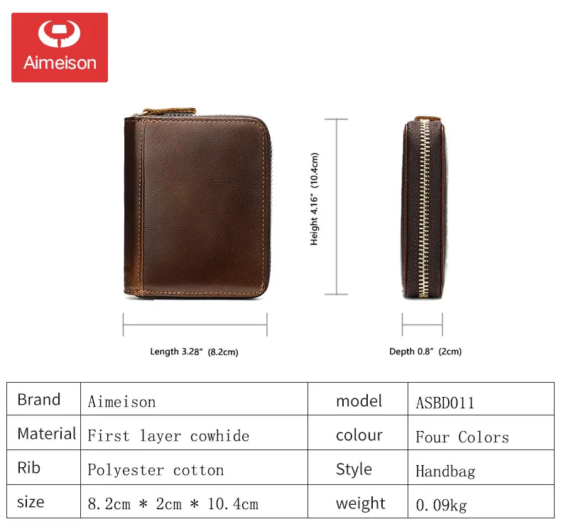 Модный короткий кошелек для мужчин мужской однотонный из натуральной кожи