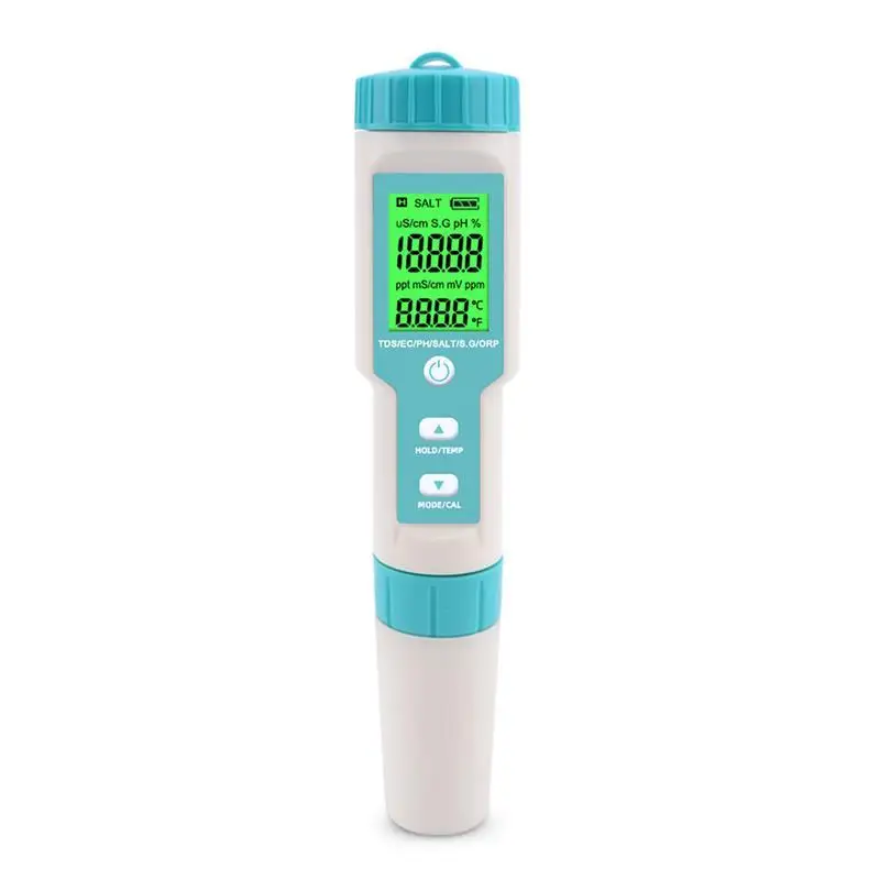 

7 In 1 PH/TDS/EC/ORP/Salinity /S.G/Temperature Meter C-600 Water Quality Tester For Drinking Water PH Meter With Backlight