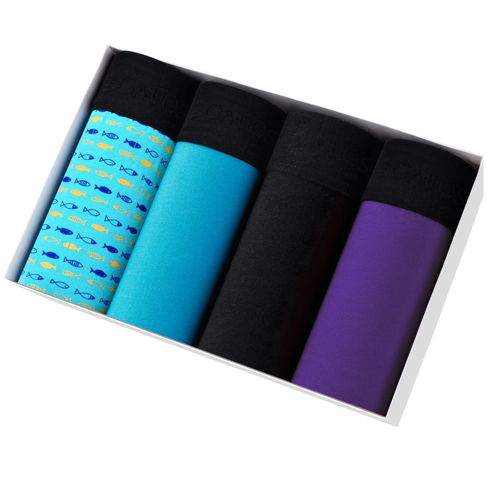 

4pcs Set Men's Panties Underwear for Man Slip Sexy Homme Boxer Shorts Calson Male Underpants Boxershorts Cotton High Quality
