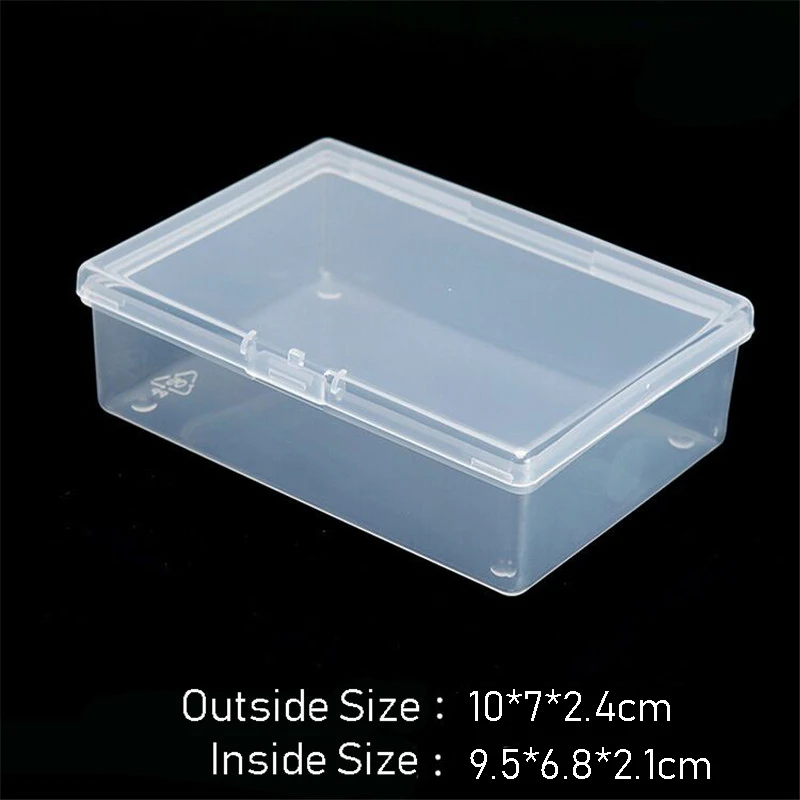 Caja de plástico transparente para cartas, contenedor de almacenamiento de PP para juegos de mesa, embalaje de póker, 10x7x2,4 cm