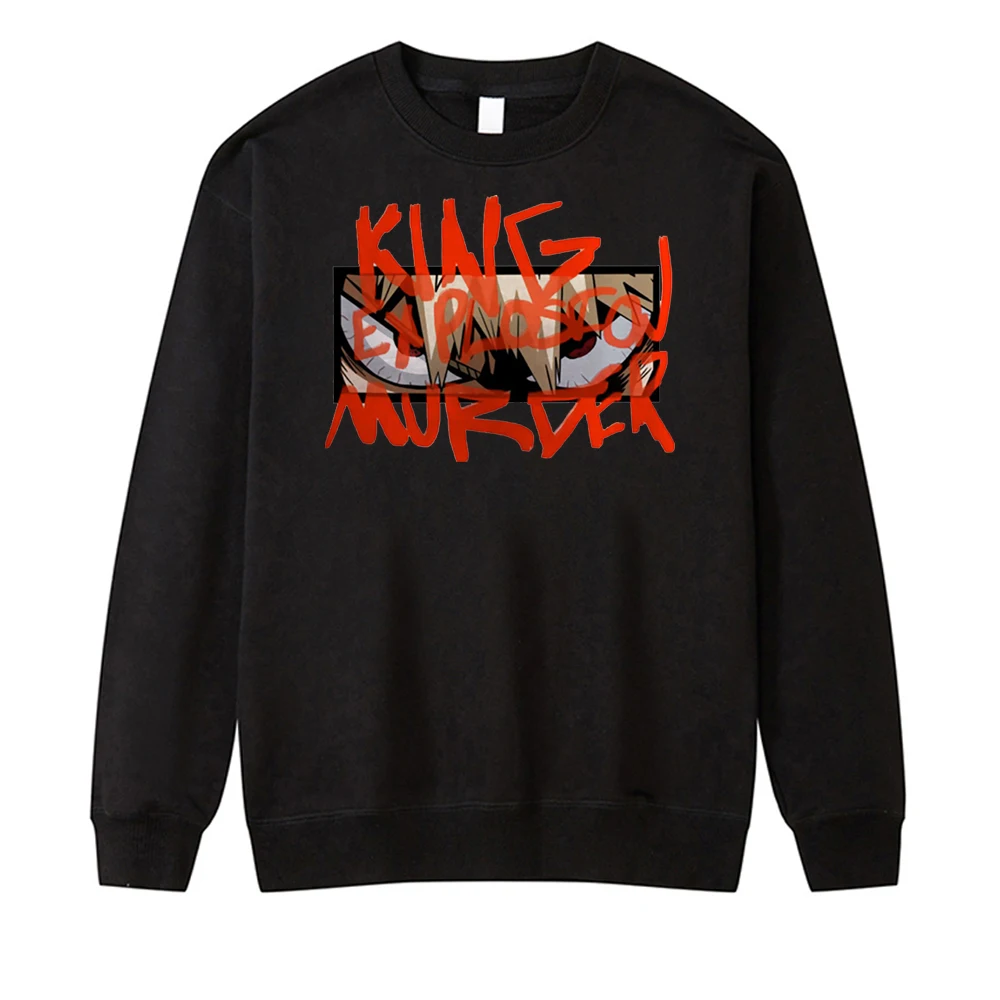 

My Hero Academia Deku Bakugou Katsuki Anime Winter Male Fleece Fitness Sweatshirts Hoodie Fleece Printing Streetwear Mens