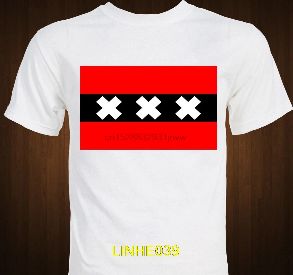 2019 летняя футболка с эмблемой флага Амстердама-Голландия Нидерланды крутые