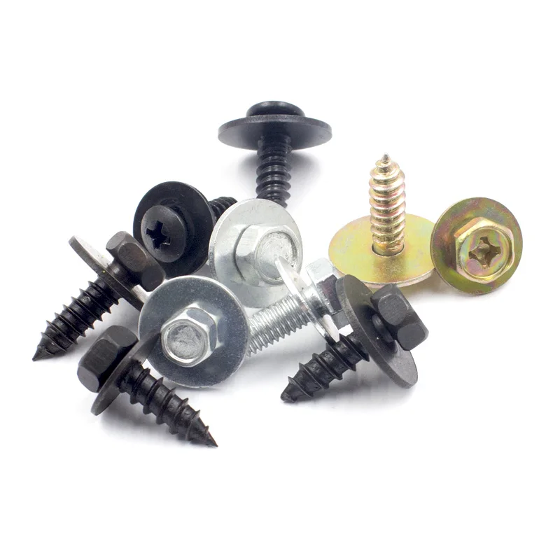 10Pcs Mixed Car Body Fender Screw 5mm 5.5mm 6mm 6.3mm Metal Self Tapping Rivet Fastener Bolt | Автомобили и мотоциклы