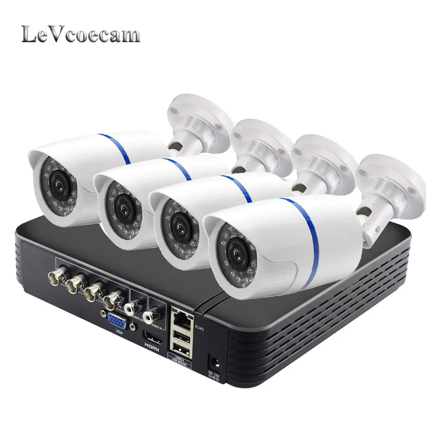 CCTV Системы 1080P HDMI AHD DVR 4 шт. 2 0 МП уличная инфракрасная камера видеонаблюдения 2500TVL