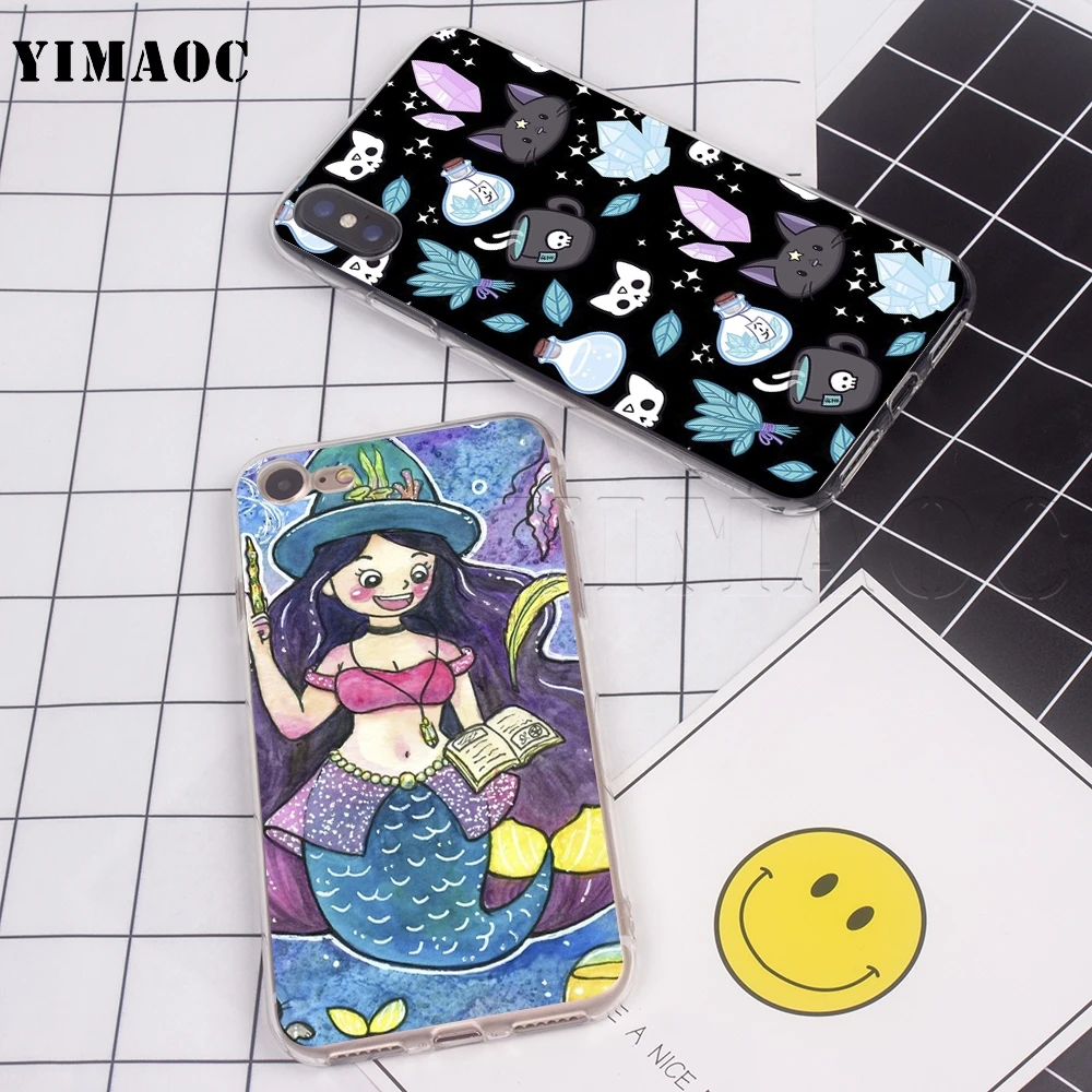 Мягкий силиконовый чехол YIMAOC с рисунком ведьмы на Хэллоуин для iPhone 11 Pro XS Max XR X 8 7 6