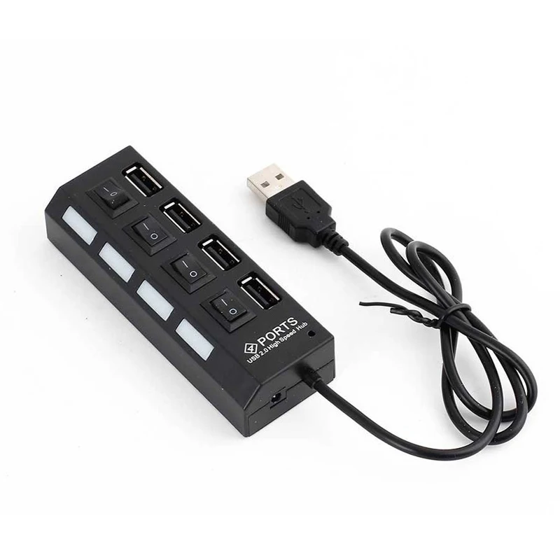 4 Порты и разъёмы USB концентратор светодиодный с вкл/выключения разветвитель