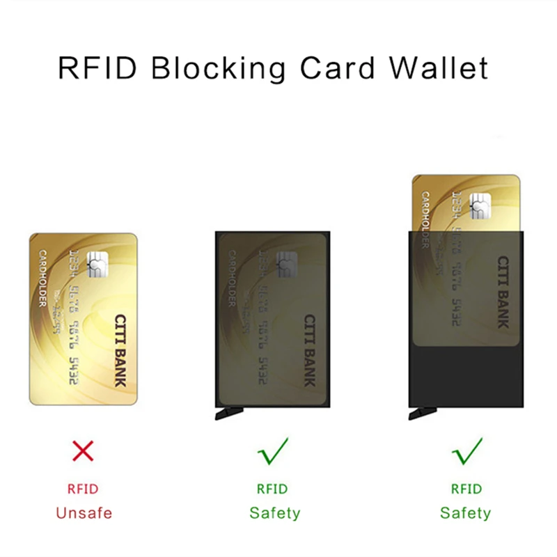 BISI GORO Блокировка Rfid Мужской винтажный кредитный держатель для карт