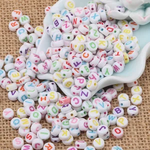 Бусины в виде букв алфавита 4x7 мм, 200 шт.