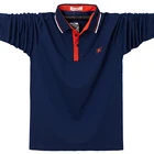 Мужские поло, мужские рубашки с длинным рукавом, рубашки поло контрастного цвета, новая одежда, Осенние уличные повседневные Модные мужские топы, хлопковые поло