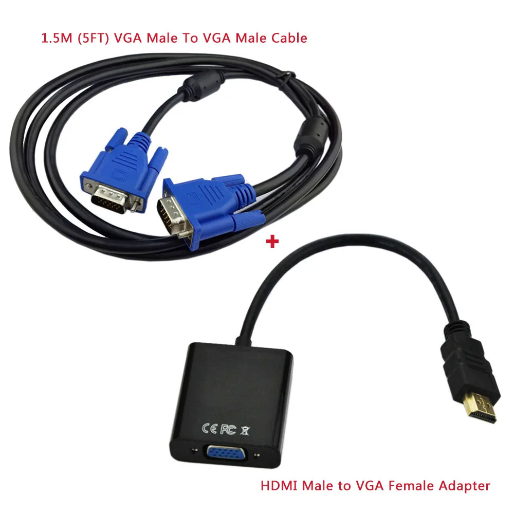 HDMI к VGA видео конвертер адаптер кабель набор для полного 1080P преобразования сигнала от HDMI вход ноутбука PS3 к VGA вывода мониторов