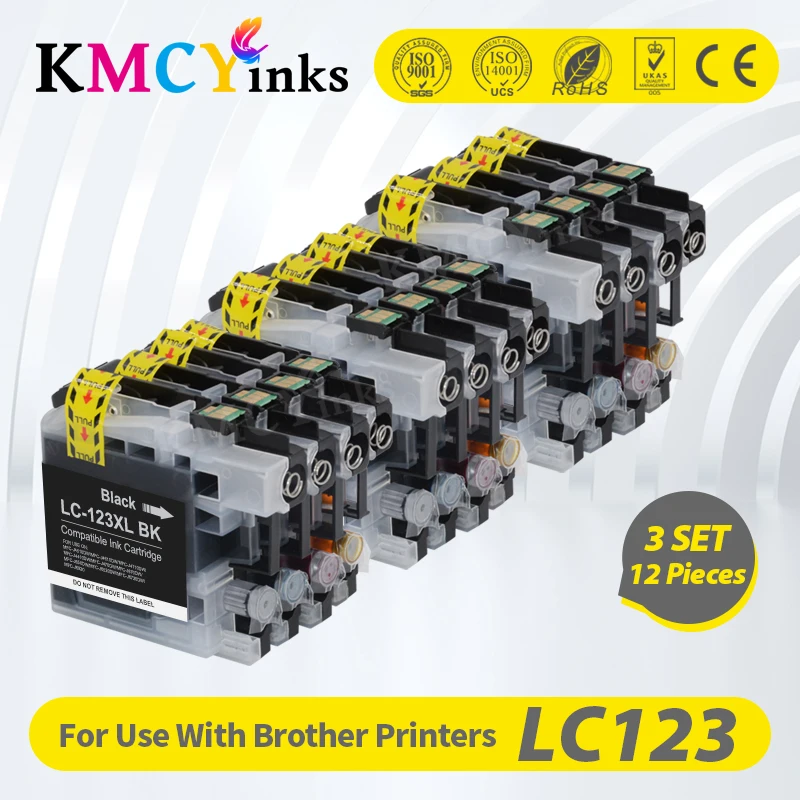 Картридж kmcyink для принтера Brother LC123 XL MFC-J4510DW MFC-J4610DW LC 123 J4710DW | Компьютеры и офис
