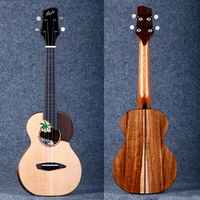 riobo sea solid ukulele concert 23 inches aaa solid sitaka koawood with bag 4 strings guitar gloss finish with capotunerstrap