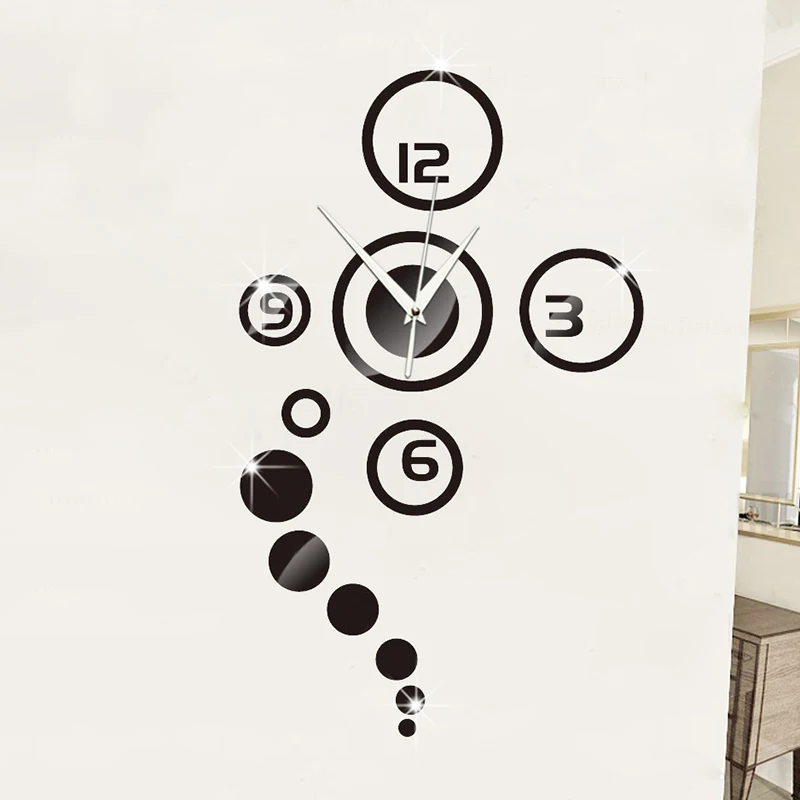 3D DIY Creative Mirror Stickers Moment Clock Quartz Needle Watch Wall Clocks Acrylic for Home Bedroom Modern Decorations | Дом и сад