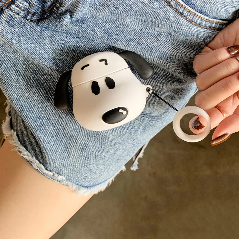 Милый чехол для наушников AirPods с мультяшным рисунком Bluetooth гарнитура силиконовый