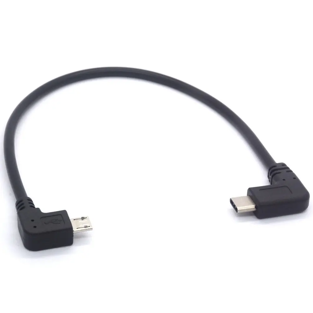 Кабель с разъемами типа C и Micro USB адаптер 90 градусов штекер-штекер Micro-b конвертер 2