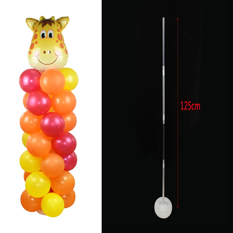 125cm balloon stand 7/11 трубки подставка для воздушных шаров держатель для шарика пластиковый шар палка для детского душа Дети День рождения Свадьба аксессуары для воздушного шара - Цвет: 125cm balloon stand