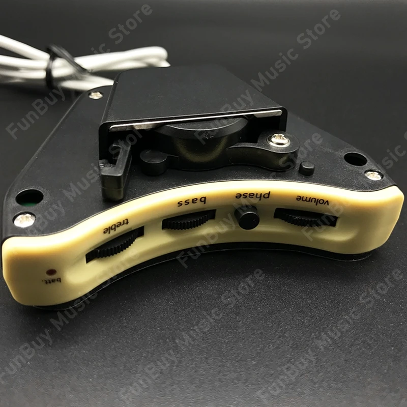 Звукосниматель звуковой акустической гитары Белый звукосниматель с серебряным