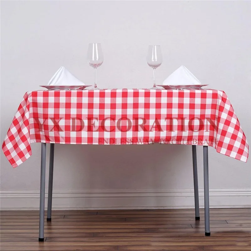 5 шт./партия клетчатая скатерть из полиэстера | Дом и сад