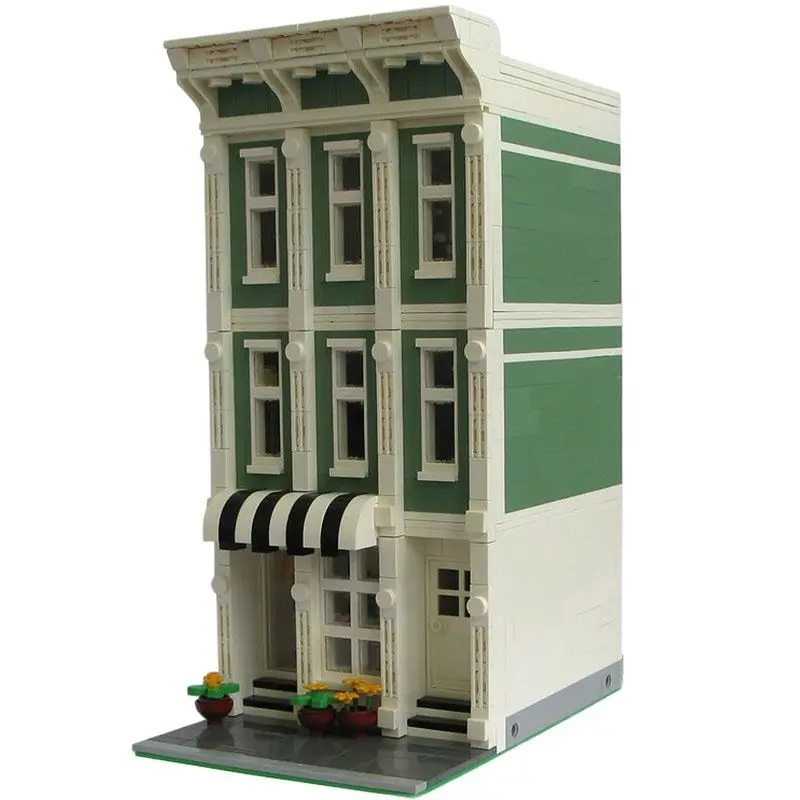 

MOC-11224 City Street View Idea Blooming Blossoms House Bricks Friends Blossom High-tech House Tree Building Blocks Toys