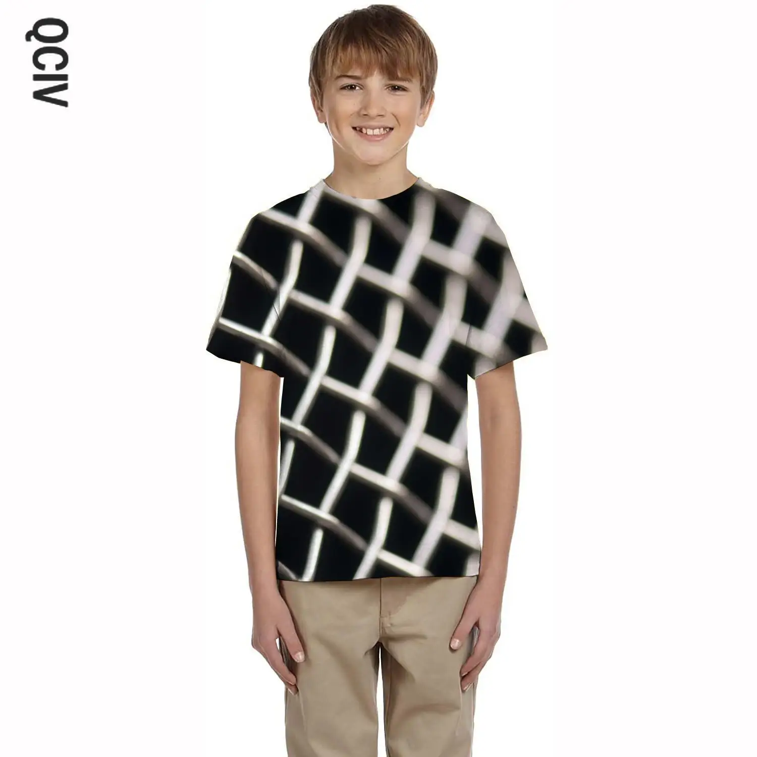 Брендовая футболка QCIV с геометрическим рисунком синие футболки для мальчиков