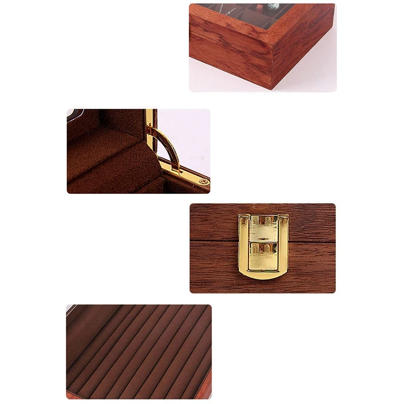 

Upgraded Wood Box With Glass Window Display Case Earring Organizer Box Jewelry Organizer Holder Jewelry Display Box