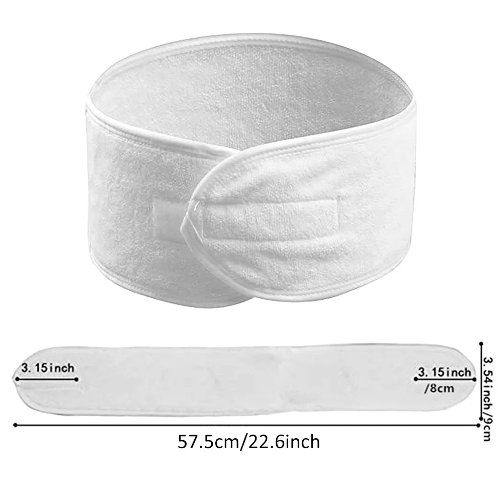 

3pcsFace Wash Adjustable Hair Wrap Head Band For Women Makeup Toweling Soft Salon SPA Facial Headband Cosmetic Wrap Tiara Turban