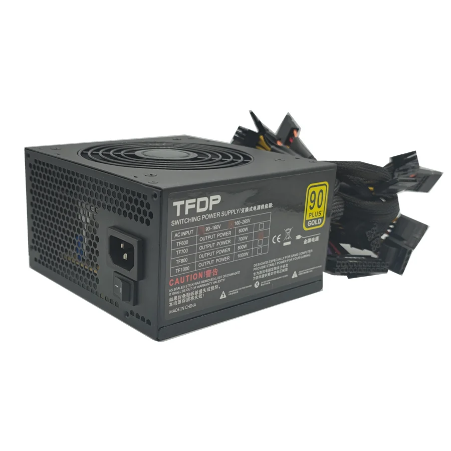 

600W PC PSU Power Supply Black Gaming Quiet 120mm Fan 20/24pin 12V ATX New computer Power Supply For BTC