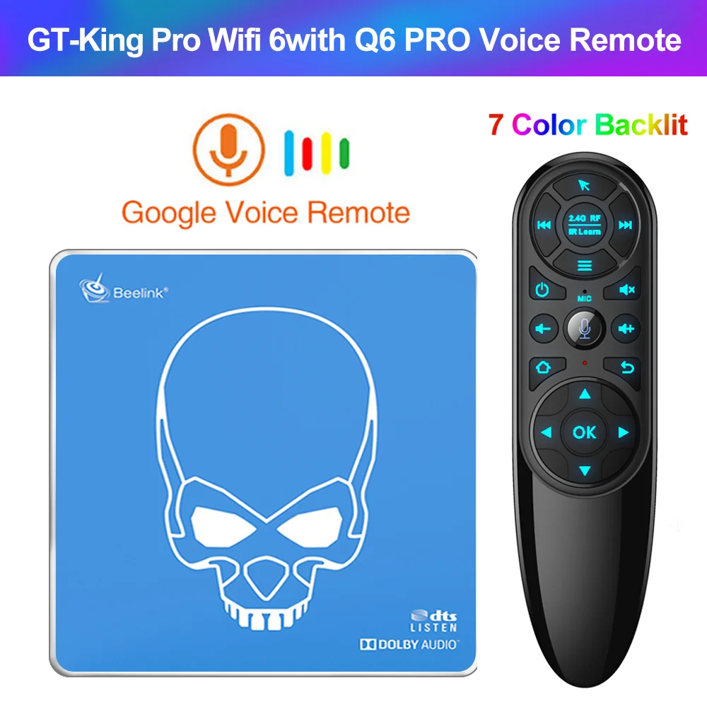 Beelink GT King Pro WiFi 6 Smart TV BOX Android 9.0 4GB 64GB DDR4 Amlogic S922X-H 4K Quad Core Set top box  GT King  S922X