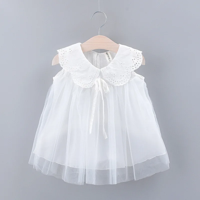 

Girls summer vintage dress lace collar linen dress beautiful princess dress CHD20182
